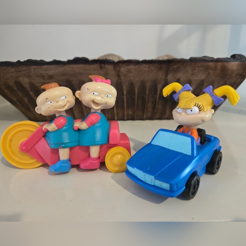 Set Of 2 Vintage 1998 Y2K Burger King Rugrats Toys (Angelica, Phil & Lil)